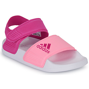 Skor Flickor Sandaler Adidas Sportswear ADILETTE SANDAL K Rosa / Vit