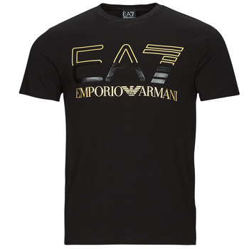 textil Herr T-shirts Emporio Armani EA7 3RPT07-PJLBZ Svart / Guldfärgad