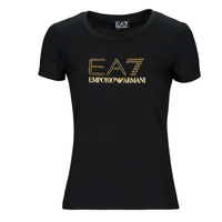 textil Dam T-shirts Emporio Armani EA7 8NTT67-TJDQZ Svart / Guldfärgad
