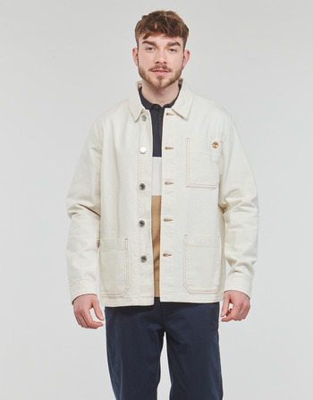 textil Herr Vindjackor Timberland Work For The Future - Cotton Hemp Denim Chore Jacket Vit