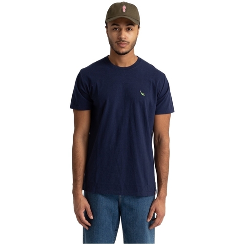 textil Herr T-shirts & Pikétröjor Revolution 1302 KEE T-Shirt - Navy Melange Blå