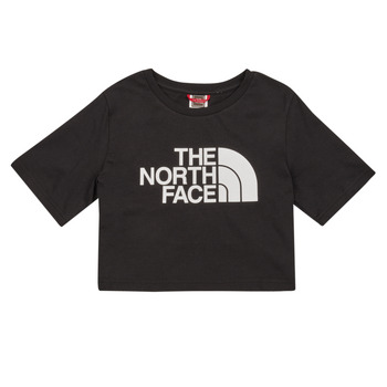textil Flickor T-shirts The North Face Girls S/S Crop Easy Tee Svart
