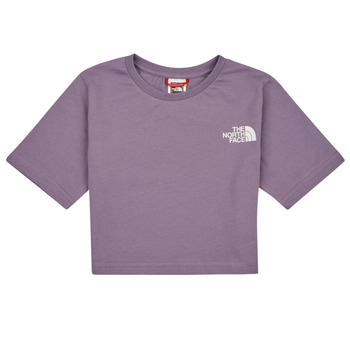 textil Flickor T-shirts The North Face Girls S/S Crop Simple Dome Tee Violett