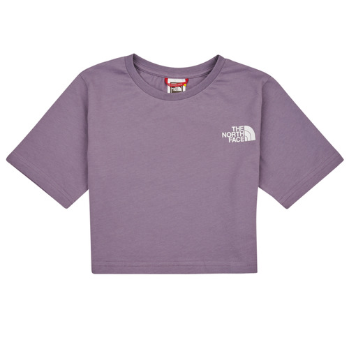 textil Flickor T-shirts The North Face Girls S/S Crop Simple Dome Tee Violett