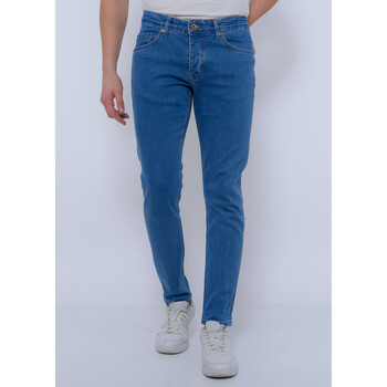 textil Herr Stuprörsjeans True Rise Klassiska Jeans Slim Fit Stretch DC Blå