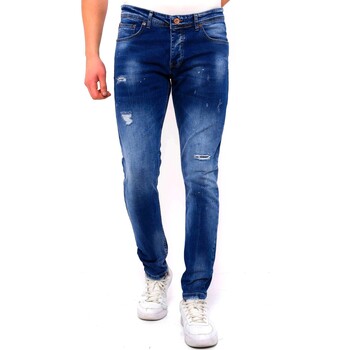 textil Herr Stuprörsjeans True Rise Slim Fit Stretch Jeans DC Bla Blå