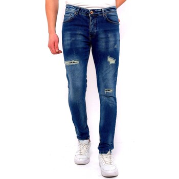 textil Herr Stuprörsjeans True Rise Jeans För Slim Fit DC Bla Blå