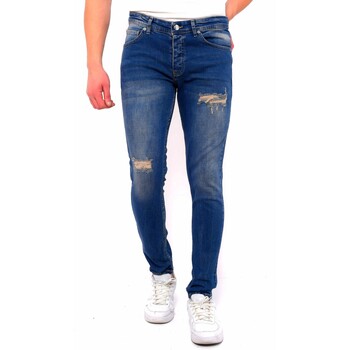 textil Herr Stuprörsjeans True Rise Ripped Jeans Slim Fit Strech DC Bla Blå