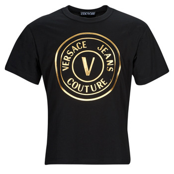 textil Herr T-shirts Versace Jeans Couture GAHT05-G89 Svart