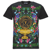 textil Herr T-shirts Versace Jeans Couture GAH6SG Svart / Flerfärgad