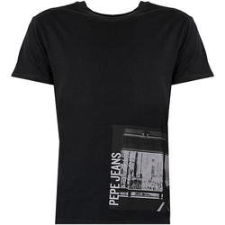 textil Herr T-shirts Pepe jeans PM508523 | Strom Svart