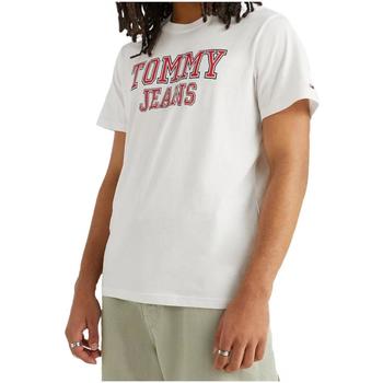 textil Herr T-shirts Tommy Hilfiger  Vit