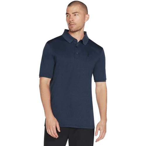 textil Herr Kortärmade pikétröjor Skechers Off Duty Polo Shirt Blå
