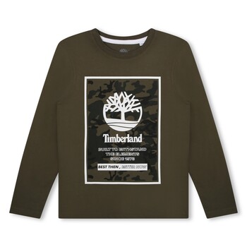 textil Pojkar Långärmade T-shirts Timberland T25U27-655-C Kaki