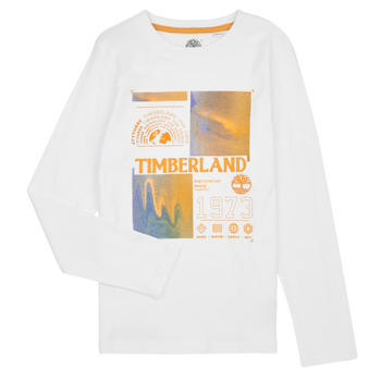 textil Pojkar Långärmade T-shirts Timberland T25U29-10P-J Vit