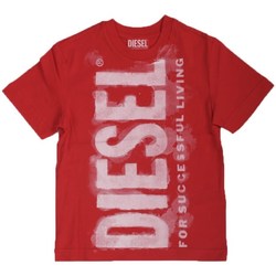 textil Pojkar T-shirts Diesel J01131 Röd