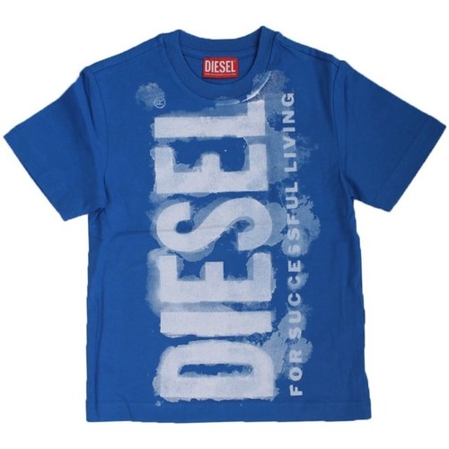 textil Pojkar T-shirts Diesel J01131 Blå