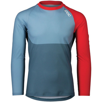 textil Herr T-shirts & Pikétröjor Poc 52844-8282 MTB PURE LS JERSEY CALCITE BLUE/PROSMANE RED Flerfärgad