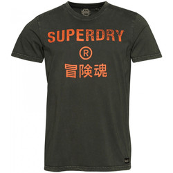textil Herr T-shirts & Pikétröjor Superdry Vintage corp logo Svart