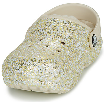 Crocs Classic Lined Glitter Clog K Beige / Guldfärgad