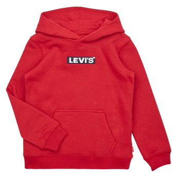 textil Pojkar Sweatshirts Levi's LVN BOXTAB PULLOVER HOODIE Röd