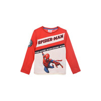 textil Pojkar Långärmade T-shirts TEAM HEROES  T SHIRT SPIDERMAN Röd / Vit