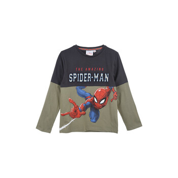 textil Pojkar Långärmade T-shirts TEAM HEROES  T SHIRT SPIDERMAN Grå