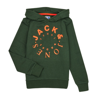 textil Pojkar Sweatshirts Jack & Jones JJWARRIOR SWEAT HOOD Grön