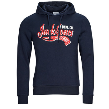 textil Herr Sweatshirts Jack & Jones JJELOGO SWEAT HOOD 2 COL 23/24 Marin
