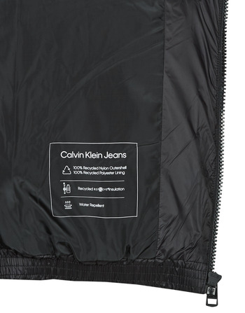 Calvin Klein Jeans BLOCKING NON-DOWN PUFFER JACKET Svart / Vit