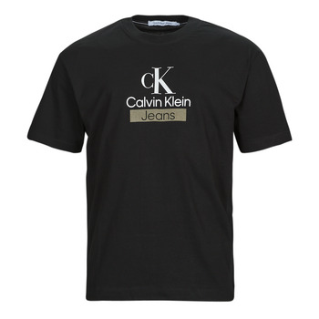 textil Herr T-shirts Calvin Klein Jeans STACKED ARCHIVAL TEE Svart