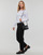 textil Dam Långärmade T-shirts Calvin Klein Jeans WOVEN LABEL RIB LONG SLEEVE Vit