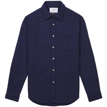 textil Herr Långärmade skjortor Portuguese Flannel Teca Shirt - Navy Blå