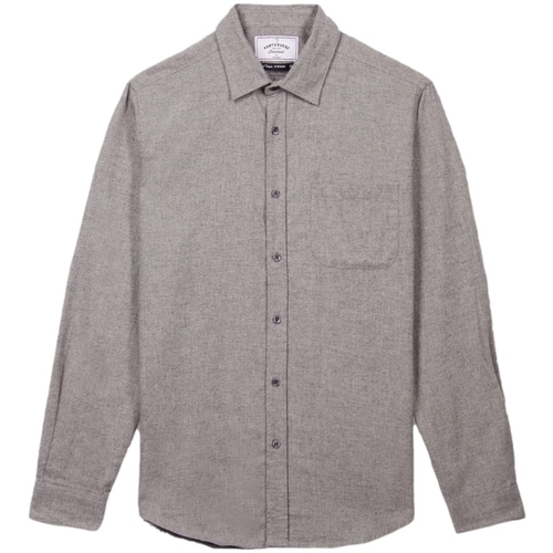 textil Herr Långärmade skjortor Portuguese Flannel Grayish Shirt Grå