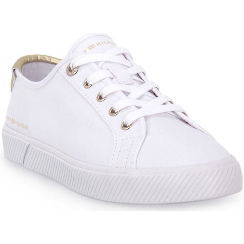 Skor Dam Sneakers Tommy Hilfiger YBS LACE UP Vit