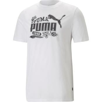 textil Herr Linnen / Ärmlösa T-shirts Puma GRAPHICS Icon Tee Vit