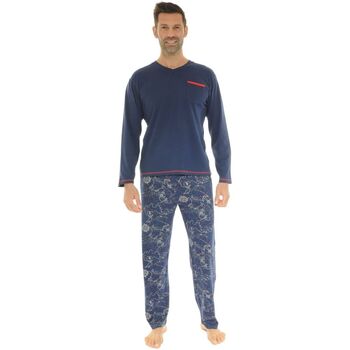 textil Herr Pyjamas/nattlinne Christian Cane WHALE Blå