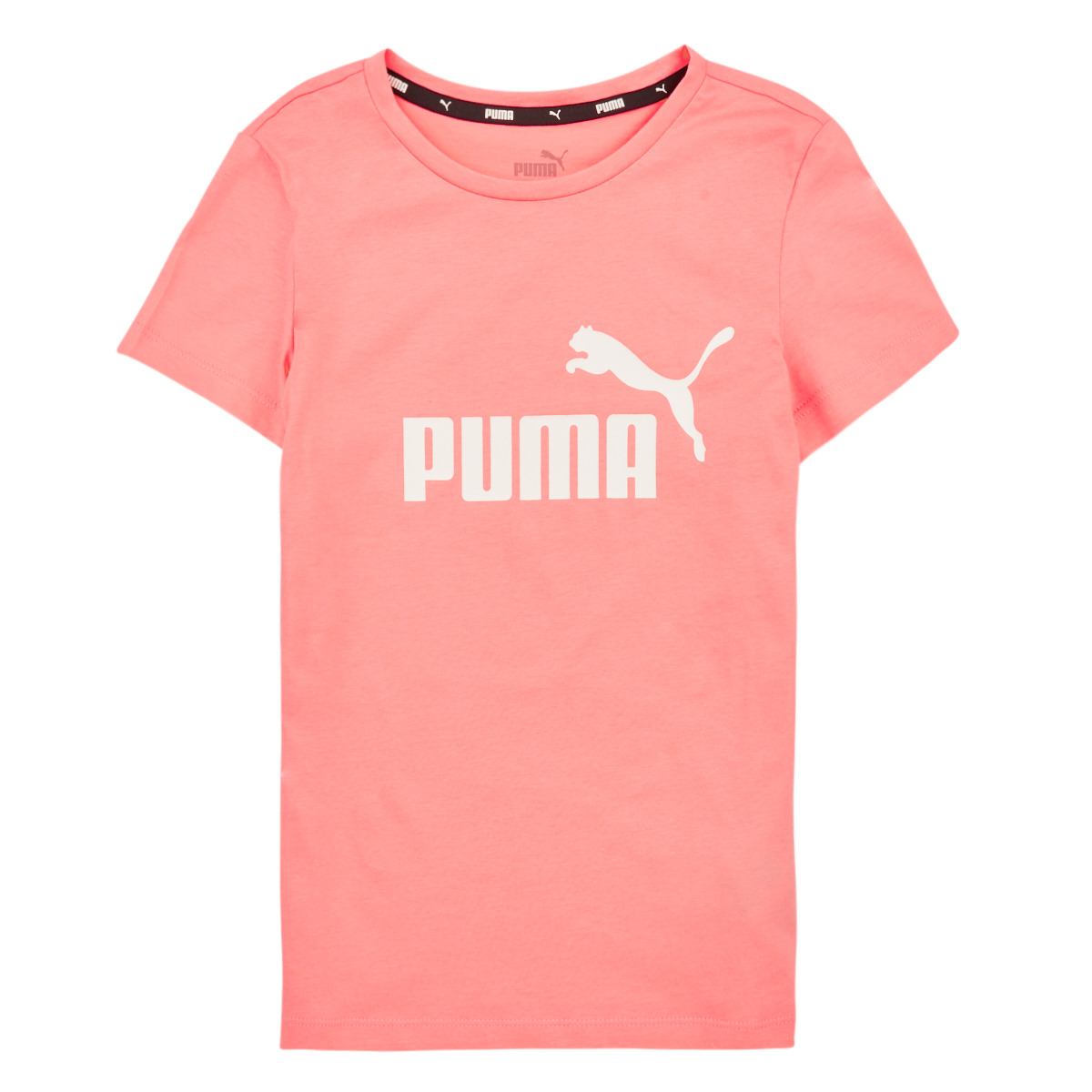 textil Flickor T-shirts Puma ESS LOGO TEE G Rosa