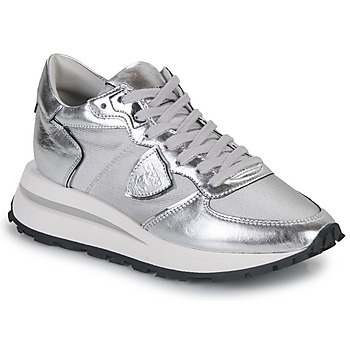 Skor Dam Sneakers Philippe Model TROPEZ HAUTE LOW WOMAN Silver