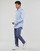 textil Herr Långärmade skjortor Polo Ralph Lauren CHEMISE AJUSTEE EN POPLINE DE COTON COL BOUTONNE Blå / Vit