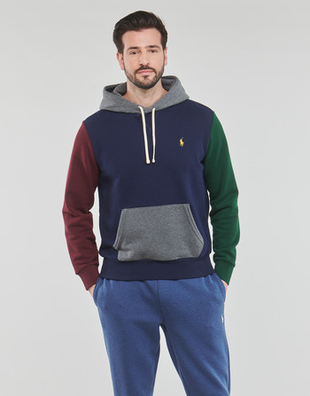 textil Herr Sweatshirts Polo Ralph Lauren SWEATSHIRT CAPUCHE EN MOLLETON Flerfärgad / Marin