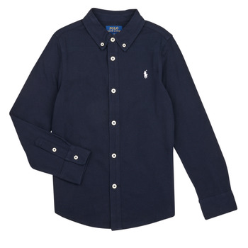 textil Pojkar Långärmade skjortor Polo Ralph Lauren LS FB CS M5-SHIRTS-SPORT SHIRT Marin