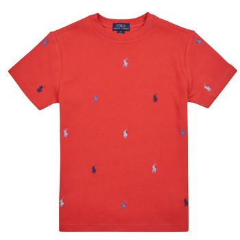 textil Barn T-shirts Polo Ralph Lauren SS CN-KNIT SHIRTS-T-SHIRT Röd