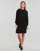 textil Dam Korta klänningar Only ONLTESSA CAREY L/S HOOD DRESS NCA KNT Svart