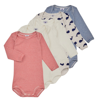 textil Barn Pyjamas/nattlinne Petit Bateau BODY US ML BALEINE PACK X5 Flerfärgad