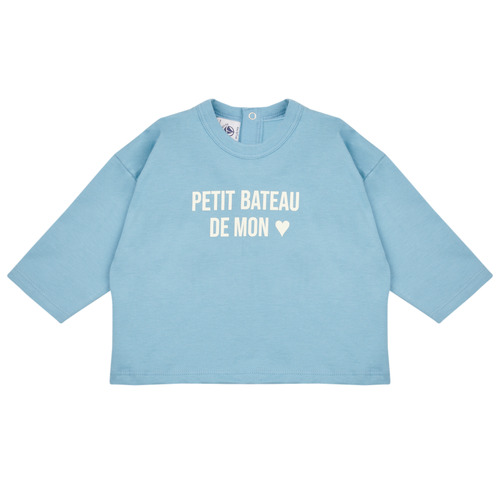 textil Barn Sweatshirts Petit Bateau LUNE Blå