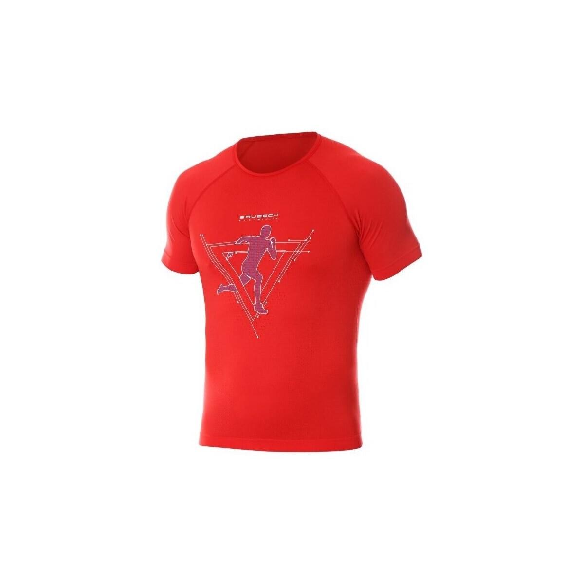 textil Herr T-shirts Brubeck Running Air Pro Röd