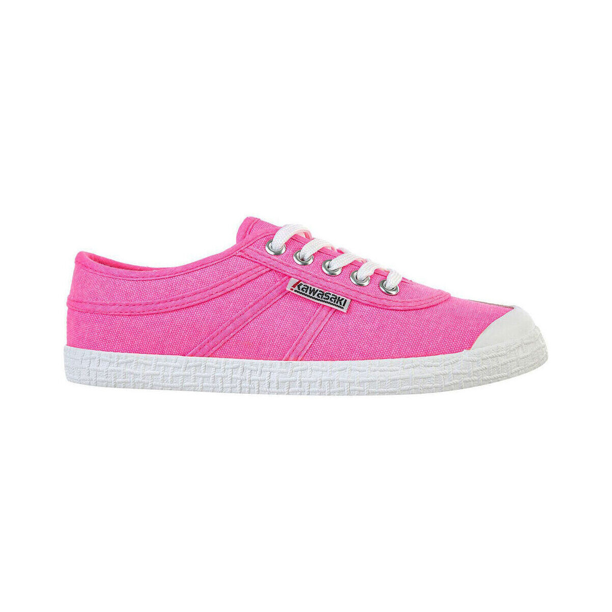 Skor Dam Sneakers Kawasaki Original Neon Canvas Shoe K202428 4014 Knockout Pink Rosa