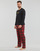 textil Herr Pyjamas/nattlinne Polo Ralph Lauren L/S PJ SLEEP SET Svart / Röd