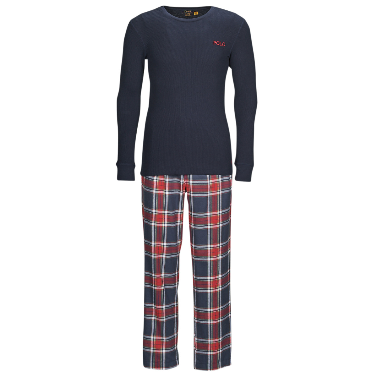 textil Herr Pyjamas/nattlinne Polo Ralph Lauren L/S PJ SLEEP SET Blå / Röd